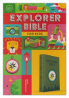 CSB Explorer Bible for Kids, Compass - Leathertouch Olive